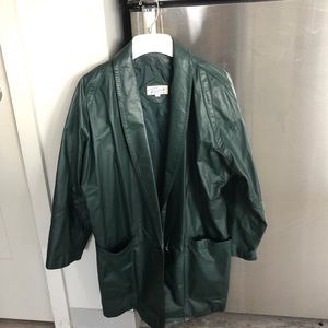 Vintage green leather jacket